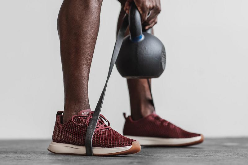 Nobull Crimson Ivory Mesh Runner Men's Running Shoes Burgundy | USA T1033C